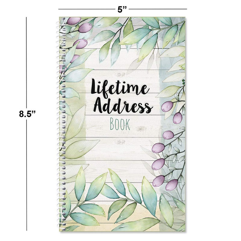 Current The Best Days Address Book-94 Pages; Small 5"" x 8-1/2"" Size for Purse or Office, Spiral Bound Soft Cover Organizer for Contacts, Addresses, Email, & Phone Numbers + 50 Replacement Stickers" - Image 3